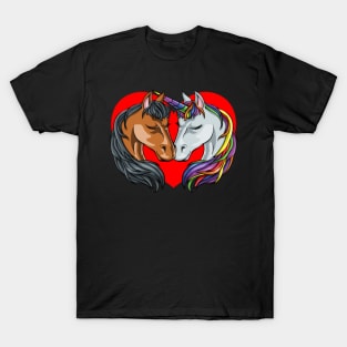 Valentines Horse and Unicorn T-Shirt